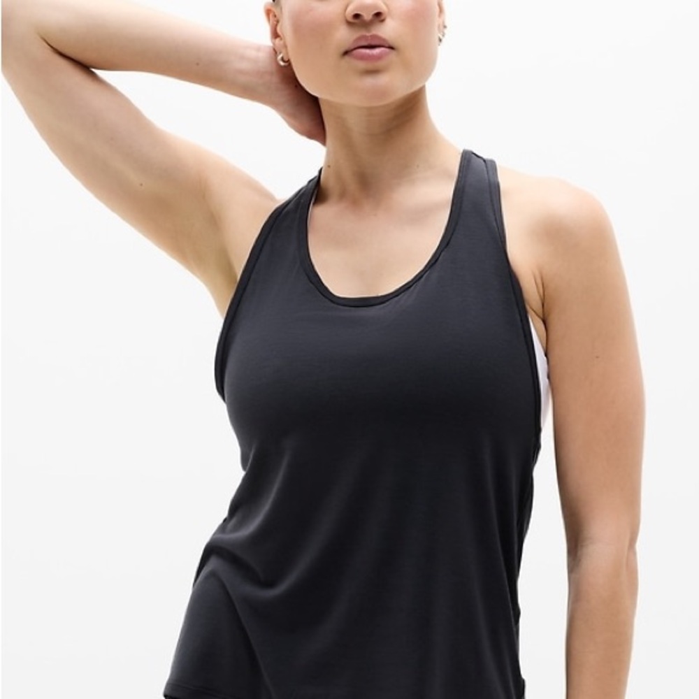 Women's Black With Ease Sport Racerback Tank - XS